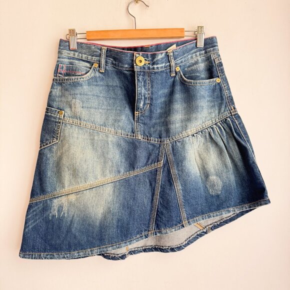 Above the Clouds Denim Skirt Short 8 - Picture 1 of 8